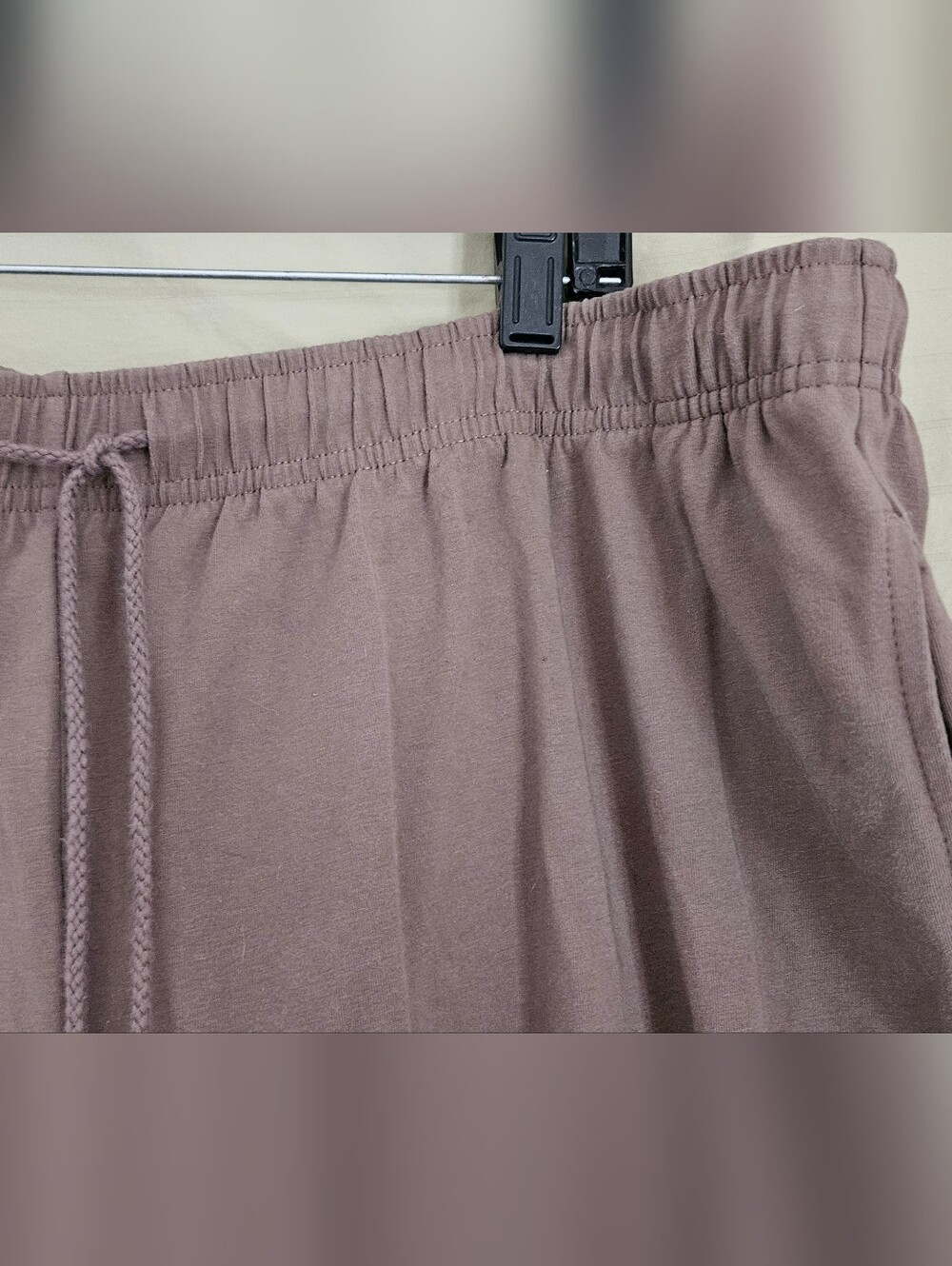 Karen Scott Women's Elastic Drawstring Pants in Taupe - Picture 2 of 5